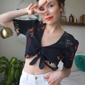 Zara Floral Crop Top